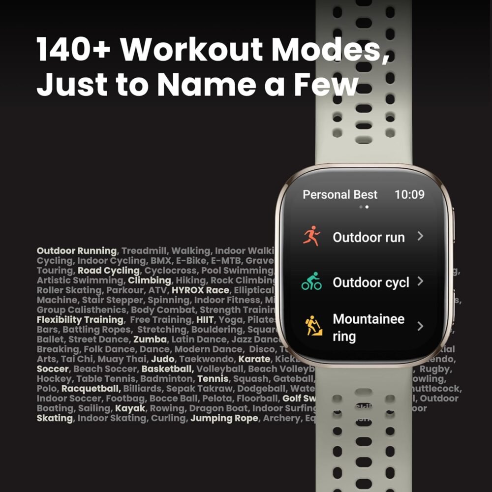 Amazfit Bip 6 Smart Watch 46mm, 14 Day Battery, 1.97" AMOLED Display, GPS & Free Maps, AI, Bluetooth Call & Text, Health, Fitness & Sleep Tracker, 140+ Workout Modes, 5 ATM Water-Resistance, Black - Image 6