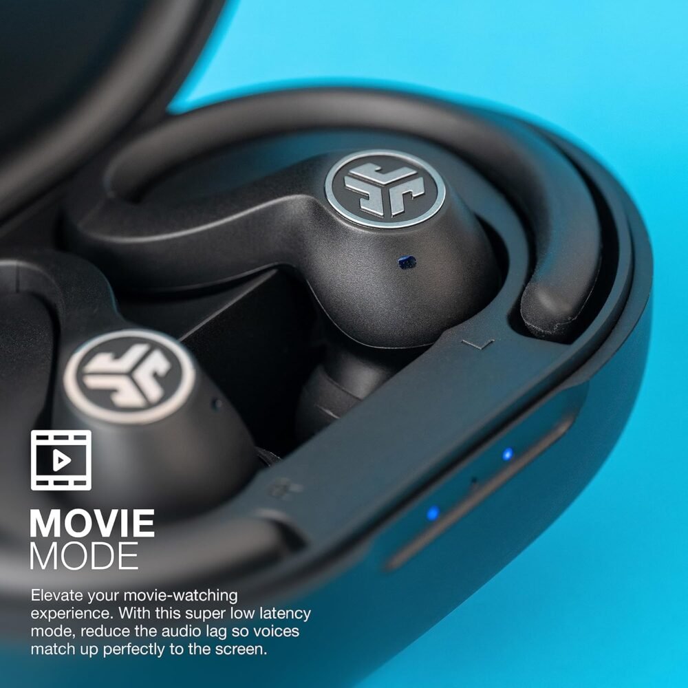 JLab JBuds Air Sport Gen 3 True Wireless Bluetooth Earbuds + Charging Case, Graphite, IP66 Sweat Resistance, Multipoint, Dual Connect, 3 EQ Sound Settings - Image 4