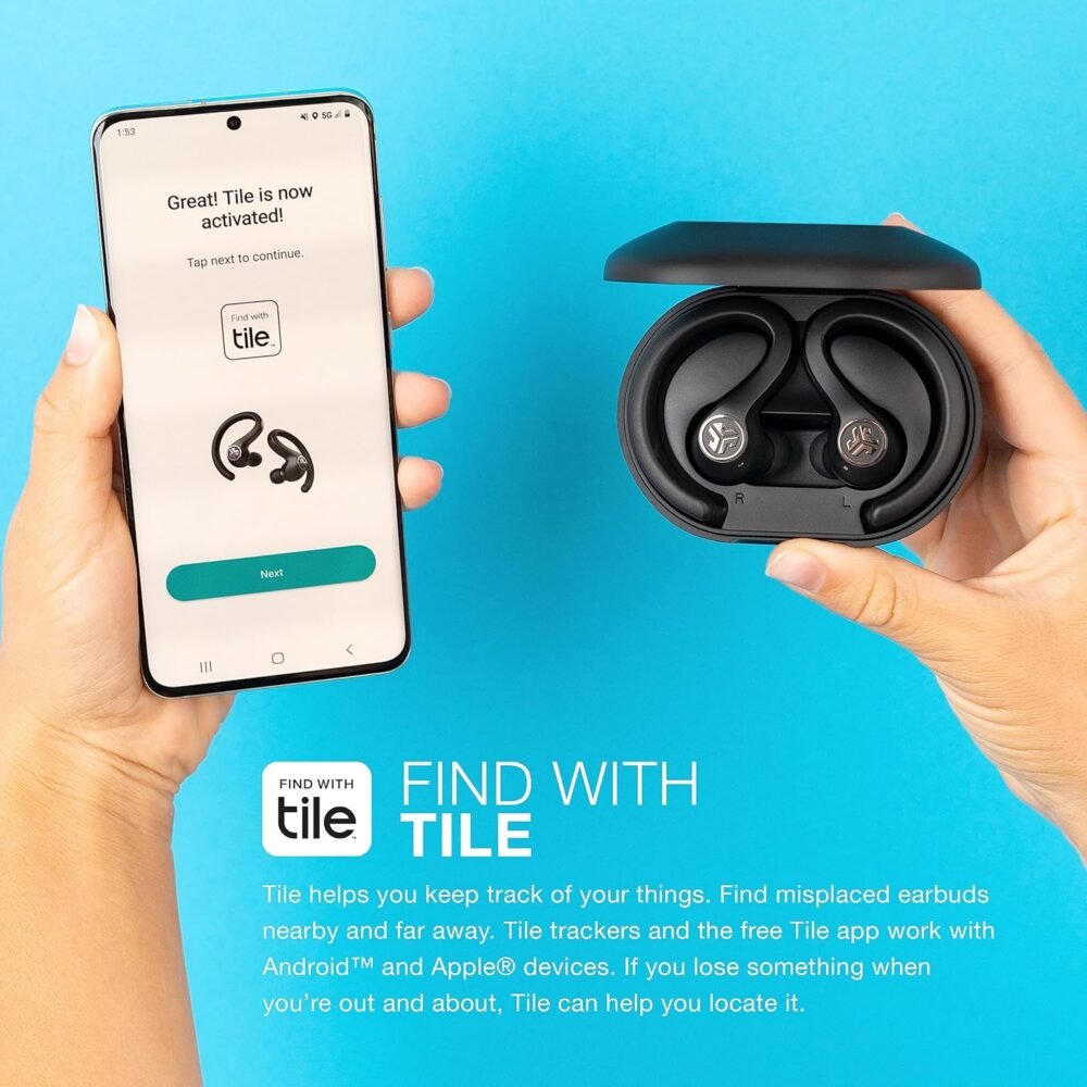 JLab JBuds Air Sport Gen 3 True Wireless Bluetooth Earbuds + Charging Case, Graphite, IP66 Sweat Resistance, Multipoint, Dual Connect, 3 EQ Sound Settings - Image 8