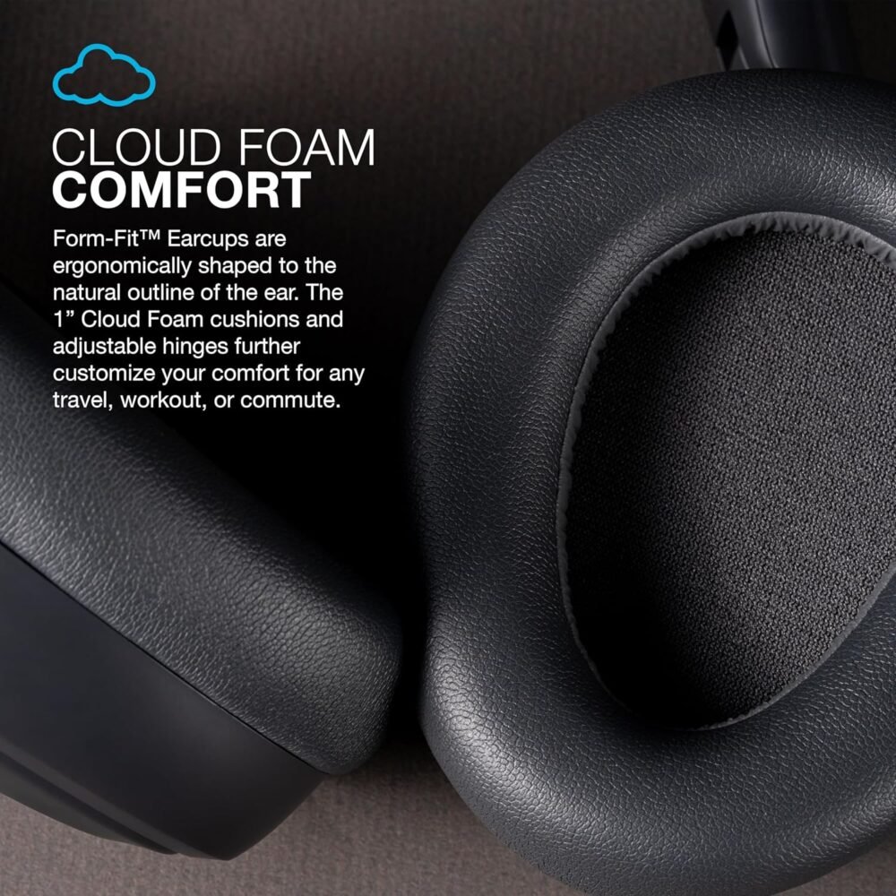 JLab JBuds Lux ANC Wireless Headphones, Graphite, Hybrid Active Noise Cancelling, Customizable Sound, Spatial Audio Compatible, Premium Over-Ear Bluetooth Headset - Image 5