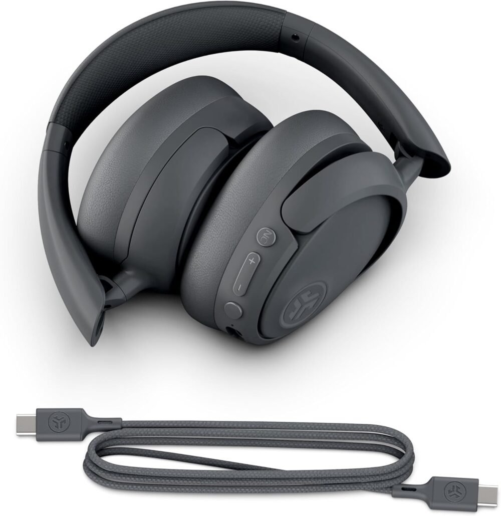 JLab JBuds Lux ANC Wireless Headphones, Graphite, Hybrid Active Noise Cancelling, Customizable Sound, Spatial Audio Compatible, Premium Over-Ear Bluetooth Headset - Image 9
