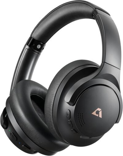 1Mii Y8 Hybrid Active Noise Cancelling Headphones, Hi-Res LDAC Wireless Audio, 75H Ultra-Long Playtime, Comfort Fit & Foldable Over Ear Bluetooth Headphones for Travel, Home, Office -Black - Image 2