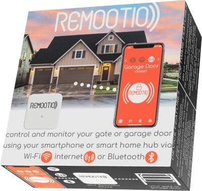 2 WiFi and Bluetooth Smart Garage Door opener with iOS and Android App, Apple Home (HomeKit), Amazon Alexa, Google Home, SmartThings, Siri Shortcuts compatible. With sensor and power adapter. - Image 2