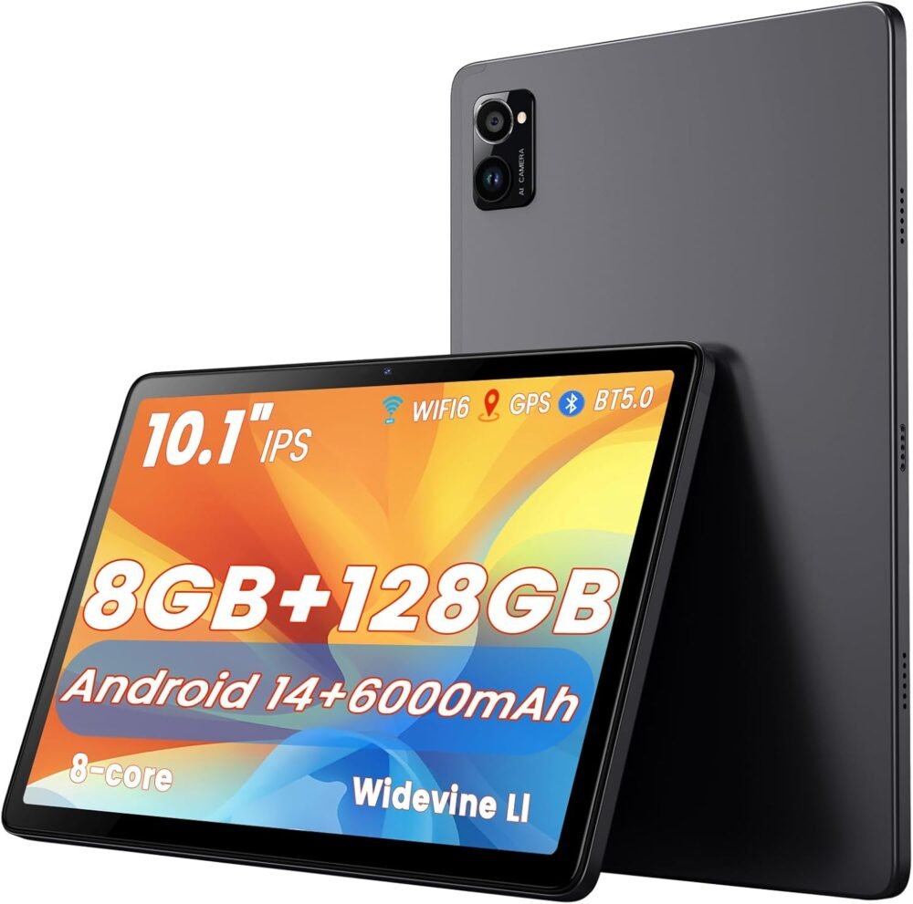 2025 Upgraded Android 14 Tablets, Android 10 inch Tablet PC with Octa-core Processor 8GB RAM 128GB ROM IPS Touchscreen, Wi-Fi 6, BT 5.0, Dual Camera, 6000mAh Battery Powerful Performance Tablet - Image 2