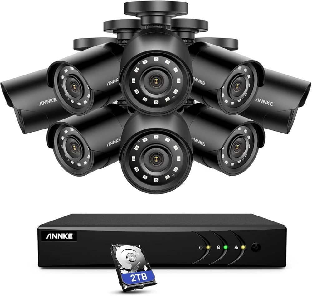 ANNKE 16CH 3K Lite FHD AI Surveillance Security Camera System with 2TB Hard Drive and 8X 2MP Outdoor Weatherproof CCTV Cameras, Smart Human Vehicle Detection, Day/Night Vision, Smartphone Remote View - Image 2