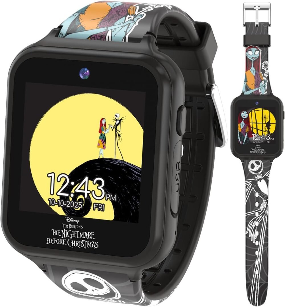 Accutime Nightmare Before Christmas Interactive Smartwatch for Kids - Camera, Games & Fitness Features - Image 2