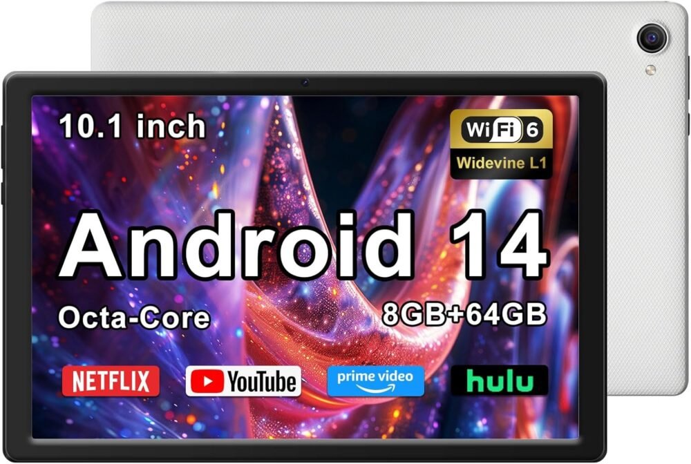 Android Tablet With Octa-Core Processor, 10 Inch HD LCD Touch Screen, 8GB RAM 64GB ROM 1T Expand, Wi-Fi 6, BT 5.3, Dual Camera, Long Life Battery, Google Tablet 2024 - Image 2