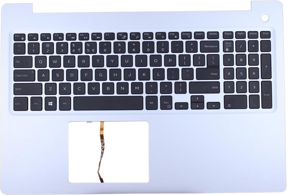 ApplianPar Silver Palmrest Upper Case with Backlit Keyboard for Dell Inspiron 15 5570 5575 MR2KH 0MR2KH - Image 2