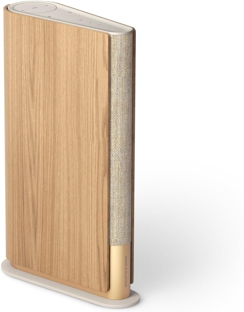 Bang & Olufsen Beosound Emerge Bookshelf Wi-Fi Speaker, Gold Tone/Light Oak - Image 2