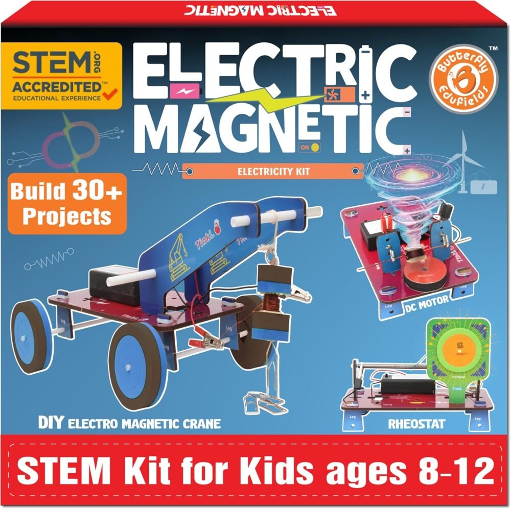 Butterfly Edufields 30in1 STEM Kits for Kids Age 8-10-12 | STEM Toys for Ages 8-13 | Electricity & Magnetism | Science Project Kit for Boys & Girls Aged 8-10-12-14 | Best Educational Birthday Gift - Image 2