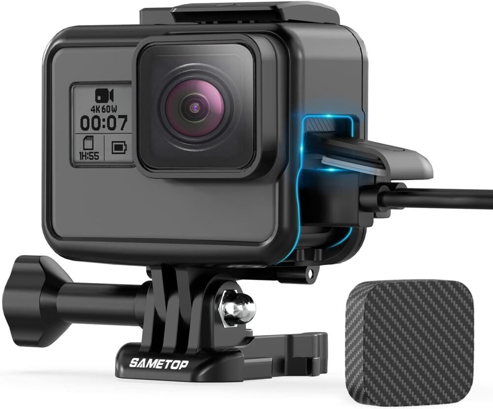 Case Housing Frame Mount Compatible with GoPro Hero7 Black/Silver/White, Hero6/5 Black, Hero(2018) Cameras - Image 2