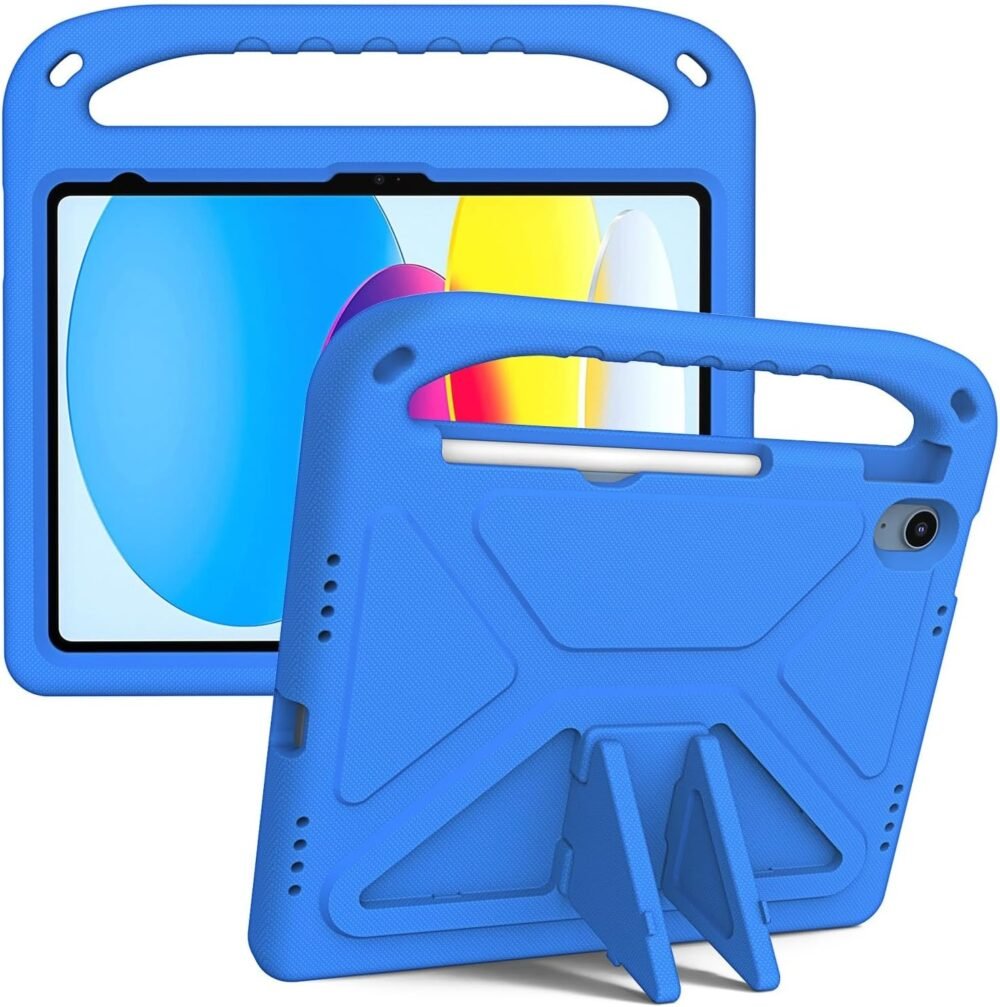 Compatible with iPad (A16) 11th Generation 11 Inch 2025 Kids Case,Lightweight EVA Kid Friendly Shockproof Protective Case,Handle Stand Heavy Duty Tablet Cover (Blue) - Image 2