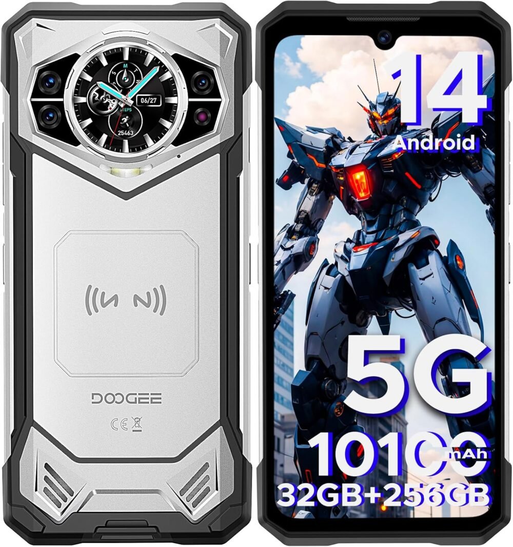 DOOGEE S200 Rugged Smartphone 5G Unlocked, 256GB+32GB Rugged Phone with 1.32" Rear Screen, 10100mAh Battery, Android 14,100MP+20MP Night Vision Camera, 6.72", 120Hz, NFC, 5G Dual SIM - Image 2