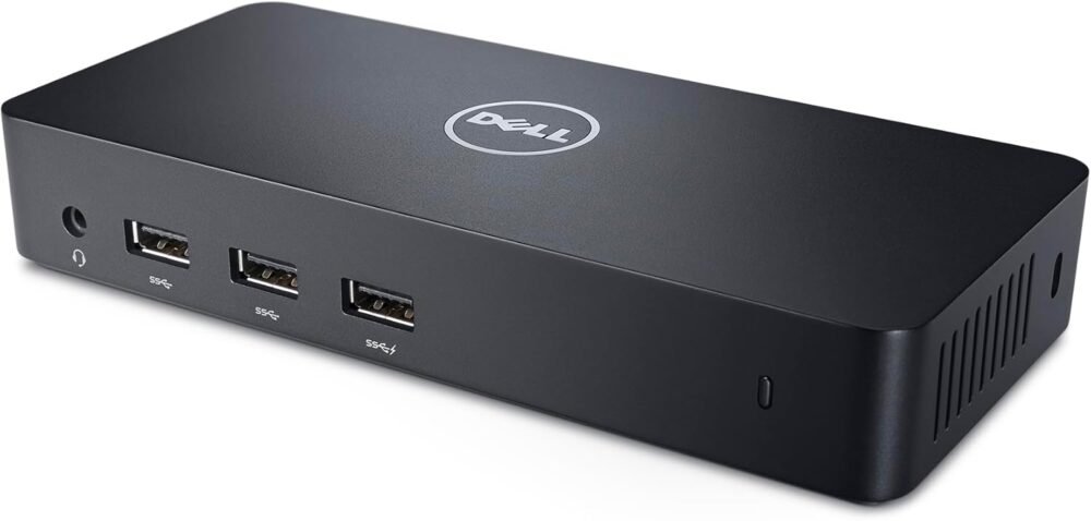 Dell USB 3.0 Ultra HD/4K Triple Display Docking Station (D3100), Black - Image 2