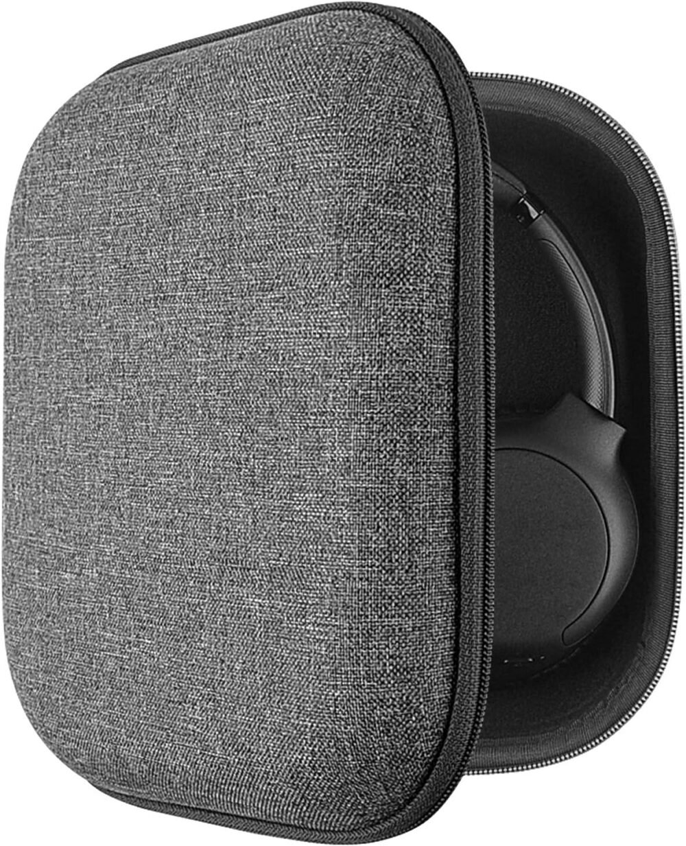 Geekria Shield Headphones Case Compatible with Sony WH-1000XM5, WH-CH720N, WH-CH710N, WH-ULT900N, WH-1000XM4, WH-XB910N, Replacement Hard Shell Travel Carrying Bag with Cable Storage (Grey) - Image 2