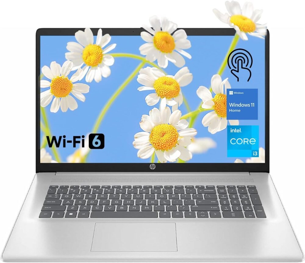 HP 17.3" Touchscreen Laptop, Intel Core i3-N305, 32GB RAM, 128GB eMMC + 1TB SSD, Numeric Keypad, Webcam, HDMI, Wi-Fi 6, Windows 11 Home, Silver - Image 2