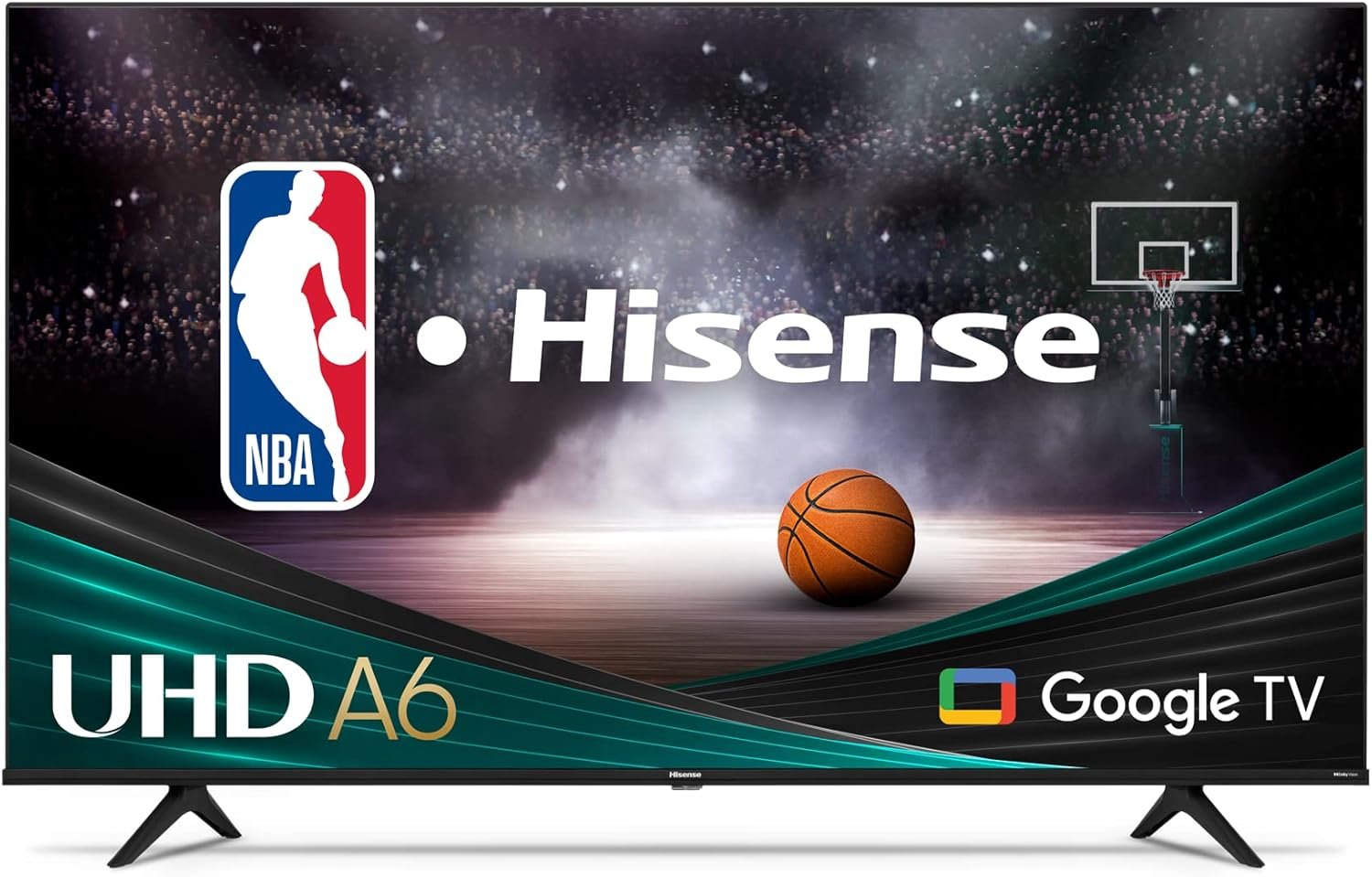 Hisense 55-Inch Class A6 Series 4K UHD Smart Google TV with Alexa Compatibility, Dolby Vision HDR, DTS Virtual X, Sports & Game Modes, Voice Remote, Chromecast Built-in (55A6H) , Black - Image 2