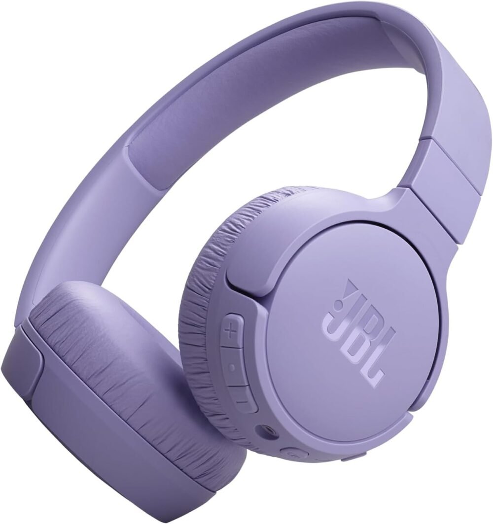 JBL Tune 670NC - Adaptive Noise Cancelling with Smart Ambient Wireless On-Ear Headphones, Up to 70H Battery Life with Speed Charge, Lightweight, Comfortable and Foldable Design (Purple) (Renewed) - Image 2