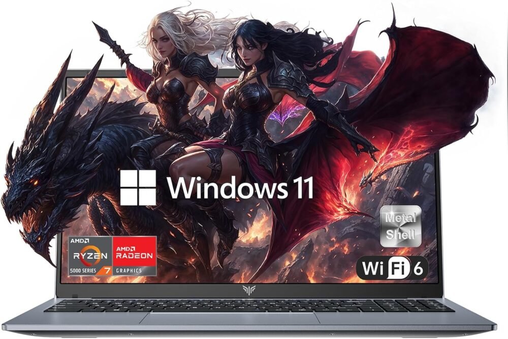Laptop Computer,15.6'' FHD Display Laptop with AMD Ryzen 7 5825U Processor(8C/16T,Up to 4.5Hz), 16GB DDR4x2 512GB SSD Notebook Computer with Numeric Keyboard, WIFI6 - Image 2
