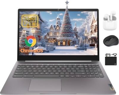 Lenovo Chromebook Premium 15.6" FHD Slim Light Laptop Computer Business & Student, Intel Celeron N4500, 4GB RAM, 192GB Storage (64GB eMMC+ 128GB Card), WiFi 6, Long Battery, Chrome OS HubxcelAccessory - Image 2