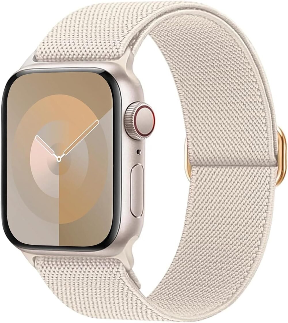 Maledan Stretchy Solo Loop Compatible with Apple Watch Band Women Men 40mm 44mm 45mm 41mm 38mm 46mm 49mm 42mm,Soft Nylon Elastic Braided Strap Wristband for iWatch Series 10 9 8 7 6 5 4 3 2 1 SE Ultra - Image 2
