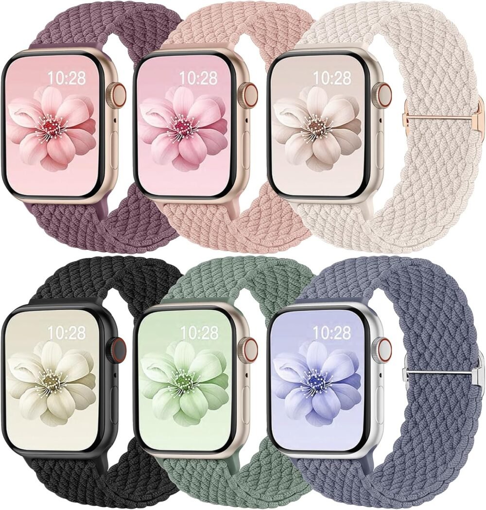 Odbeai Braided Band Compatible with Apple Watch Band 38mm 40mm 41mm 42mm 44mm 45mm 46mm 49mm Women Men, Adjustable Soft Strap Compatible with iWatch Series 10 9 8 7 6 5 4 3 2 1 SE Ultra/Ultra 2 - Image 2