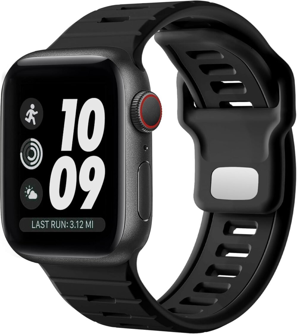 Odbeai Sport Band Compatible with Apple Watch Ultra 2/Ultra Band,Compatible with Apple Watch Bands for Men 49mm 46mm 45mm 44mm 42mm,Waterproof Silicone Strap for iWatch Bands All Series SE 10 9 8-1 - Image 2