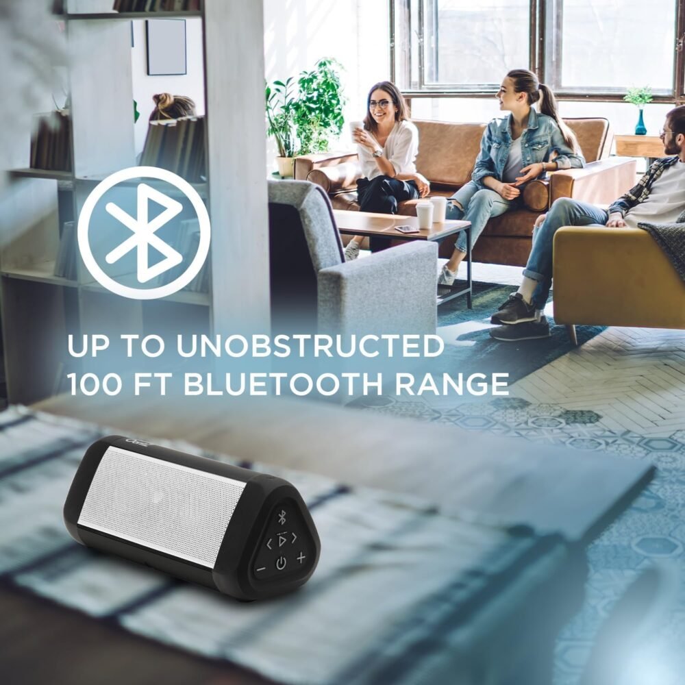 OontZ Ultra Portable Bluetooth Speaker 5.0 - IPX7 Waterproof, 14W Enhanced Sound, 20-Hr Battery, 100ft Wireless Range, Deep Bass and Clear Audio, Durable Shower Speaker for Pool or Beach (White) - Image 2