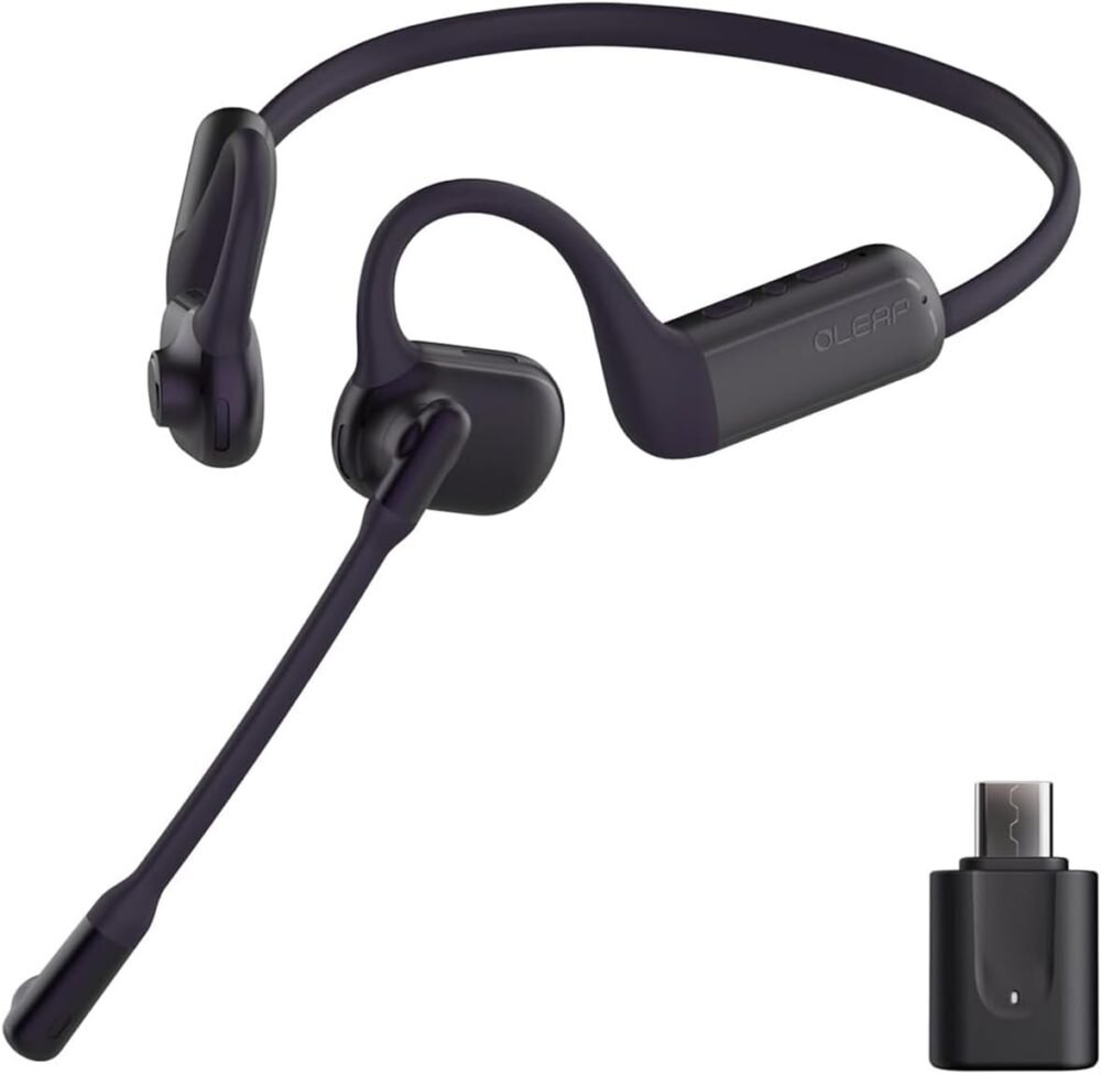 Pilot P200b Pro Bluetooth Headset with Microphone for PC, 50dB Noise Cancelling Headphones with Mic AI ENC, USB-C Dongle - Wireless Computer Headset for Meetings and Calls - Image 2