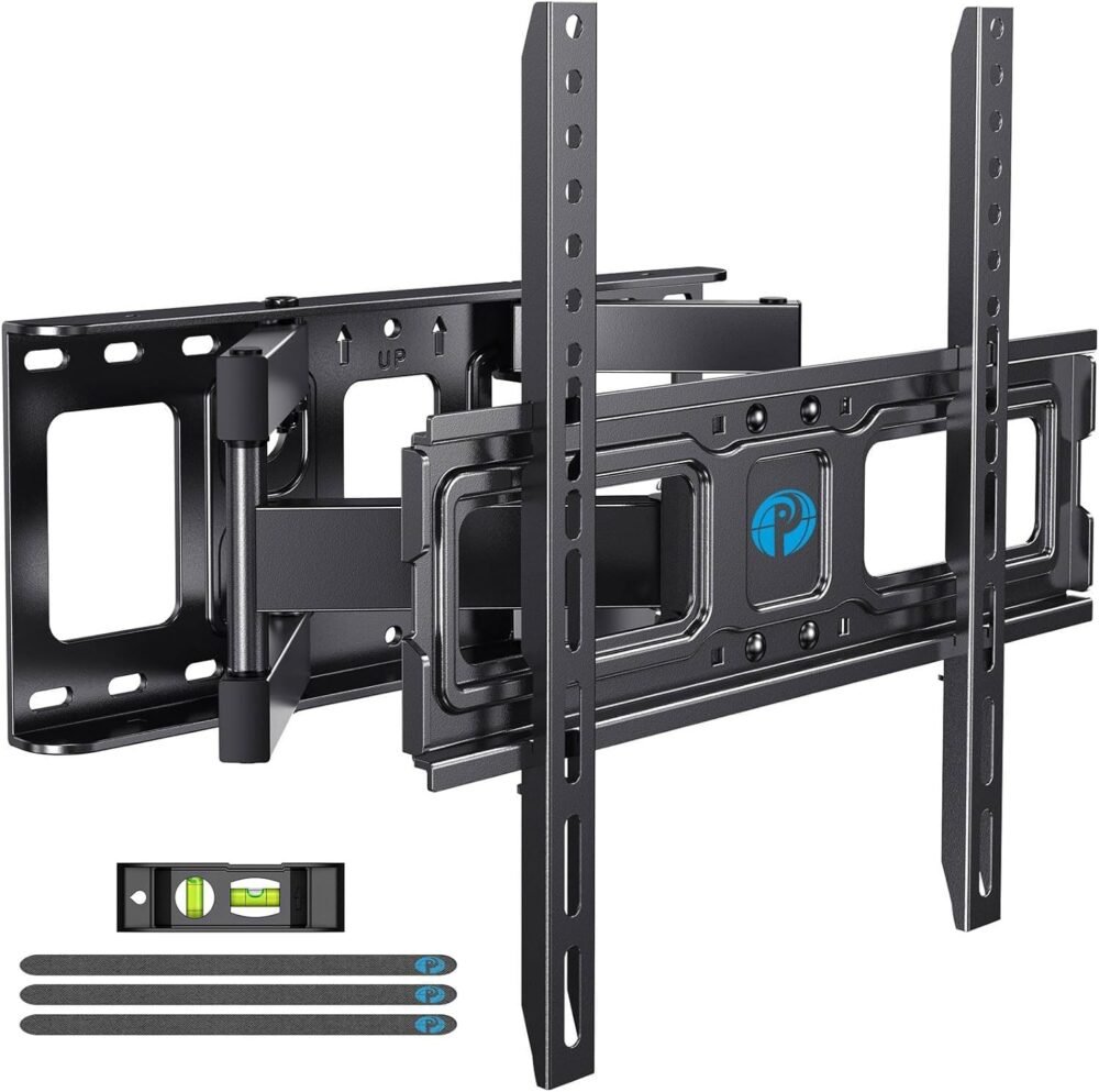 Pipishell TV Wall Mount for 26-65 inch LED LCD OLED 4K TVs up to 99lbs, Full Motion TV Mount Bracket Articulating Swivel Extension Tilting Leveling Max VESA 400x400mm, Fits 12/16 Inch Wood Studs - Image 2