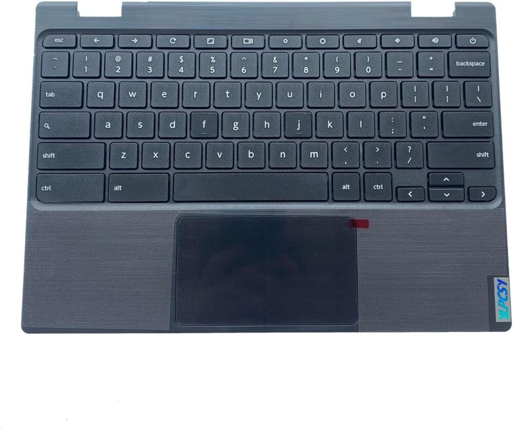 Replacement for Lenovo 100e Chromebook 2nd Gen MTK 81QB Laptop Upper Top Cover Case Palmrest Not-Backlight Keyboard Touchpad Assembly Part 5CB0X55485 5CB0U26489 Black - Image 2