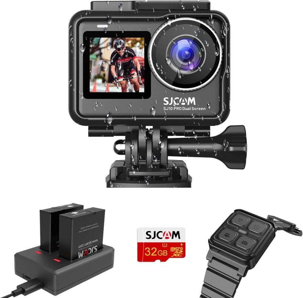 SJCAM SJ10Pro True 4K/60fps Action Camera with Stabilization Super Wide FOV 8X Zoom IPX8 Waterproof Camera with Remote Control Underwater/Helmet/Bike Kits Support External Mic Vlog Live, Touch Screen - Image 2
