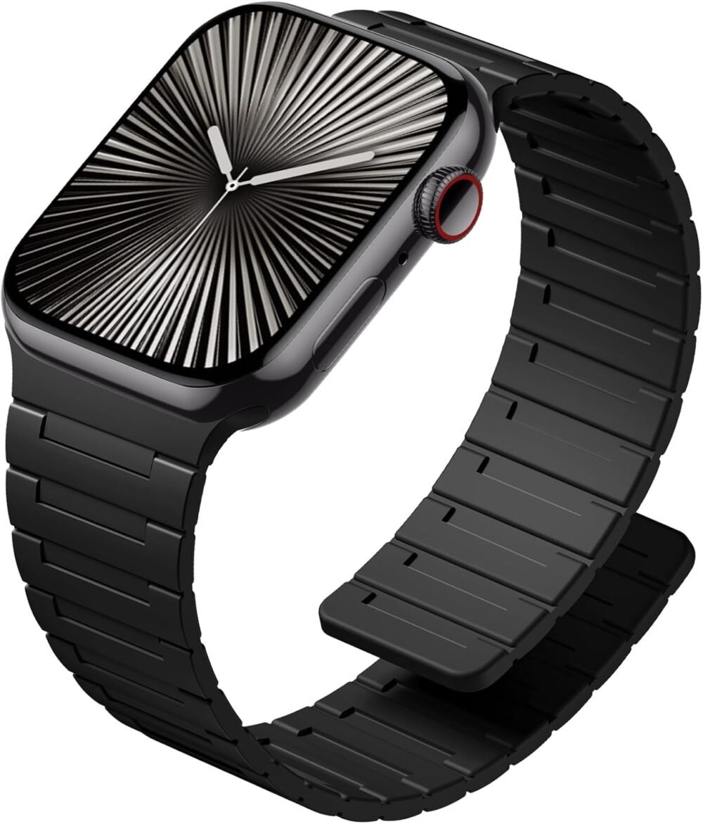SNBLK Magnetic Watchband Compatible with Apple Watch for Men 44mm 45mm 46mm 49mm 42mm 41mm 40mm 38mm Women, Silicone Sport Strong Magnet Strap for iWatch Series 10 9 ULTRA 2 SE 8 7 6 5 4 3 1 - Image 2