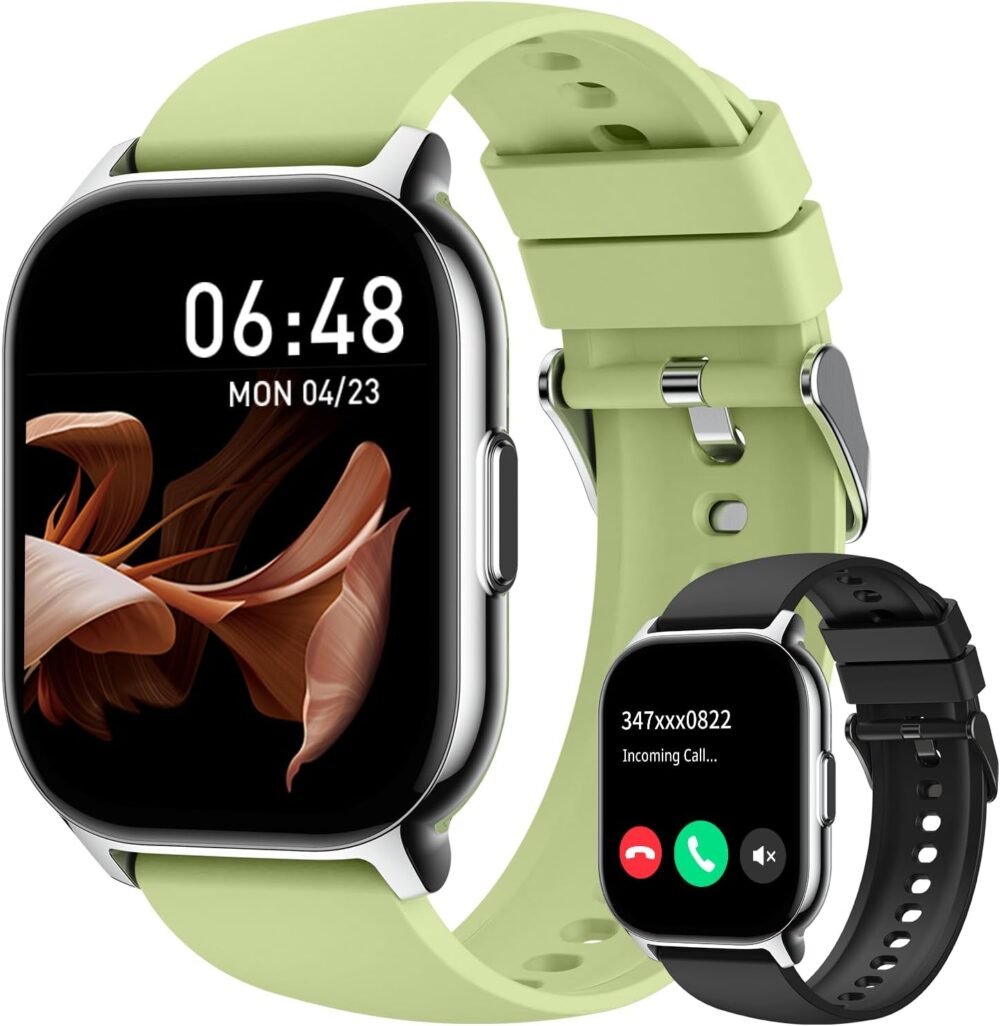 Smart Watch for Men Women Fitness: Make/Answer Call Smart Watches for Men Digital Mens Watches Step Tracker Waterproof Smartwatch Android Phone iPhone Samsung Compatible Heart Rate Monitor Light Blue - Image 2