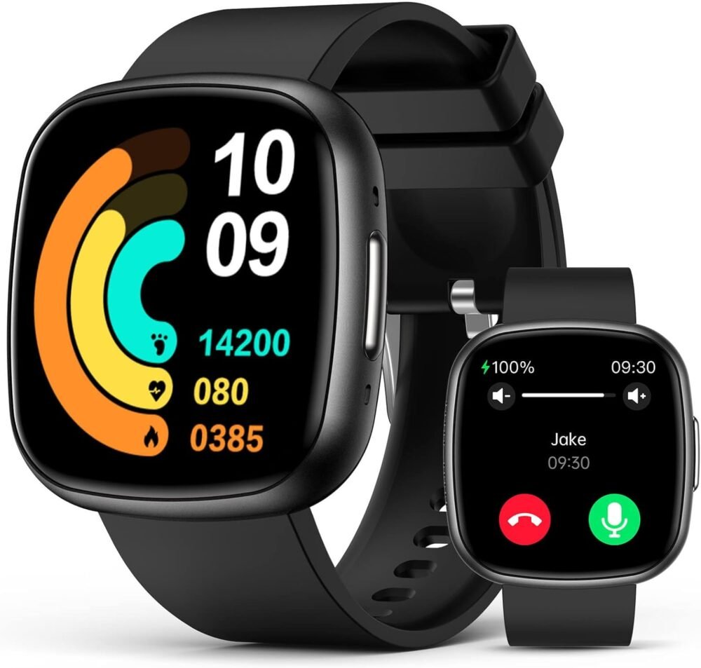 Smart Watches, 1.72" Smartwatch for Men Women (Answer/Make Call), Fitness Tracker with 100+ Sport Modes, IP68 Waterproof, Heart Rate/Sleep/Spo2 Monitor, Activity Tracker for Android iOS - Image 2