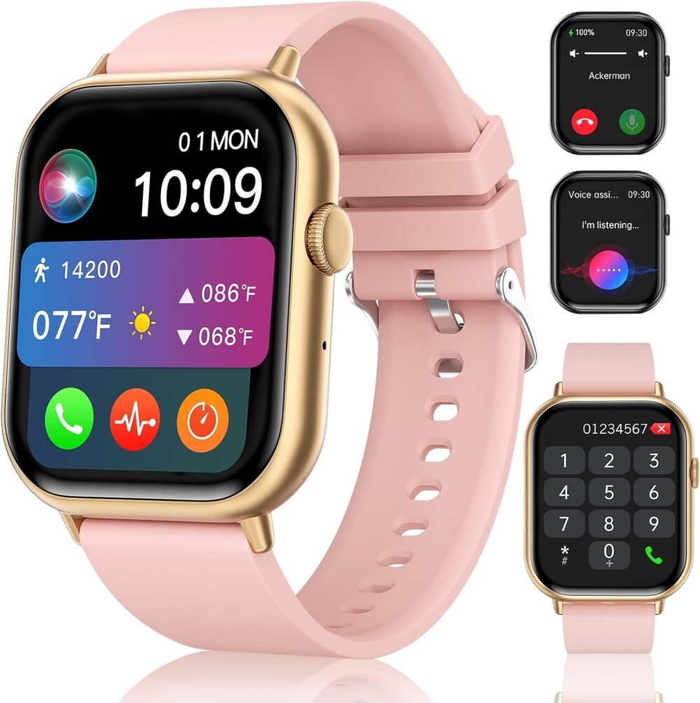 Smart Watches for Men Women (Answer/Make Call), 2.01" HD Screen Fitness Tracker Watch with Blood Pressure/Heart Rate/Sleep Monitor, Smart Watch for Android iOS Phones, IP67 Waterproof Sport Watch - Image 2