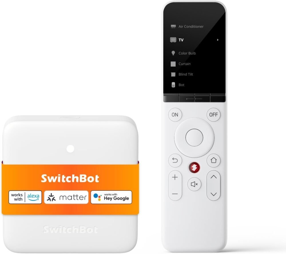 SwitchBot Universal Remote Control with Hub Mini Matter Enabled, Multi-use Smart Remote with Customize App, Control 25 IR/Bluetooth Devices and 10 Scenes, Compatible with TV/AC/SwitchBot BLE Devices - Image 2
