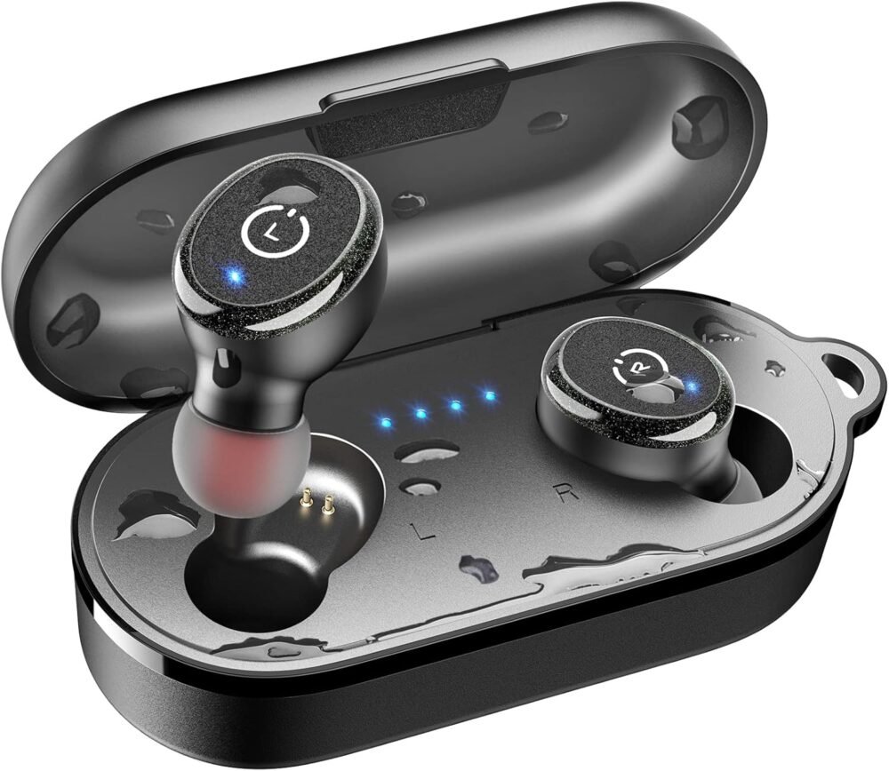 TOZO T10 True Wireless Bluetooth 5.3 Earbuds, 45H Playtime, Wireless Charging Case, IPX8 Waterproof Stereo Headphones in Ear Built in Mic Headset Premium Sound with Deep Bass, 32 Preset EQs via APP - Image 2