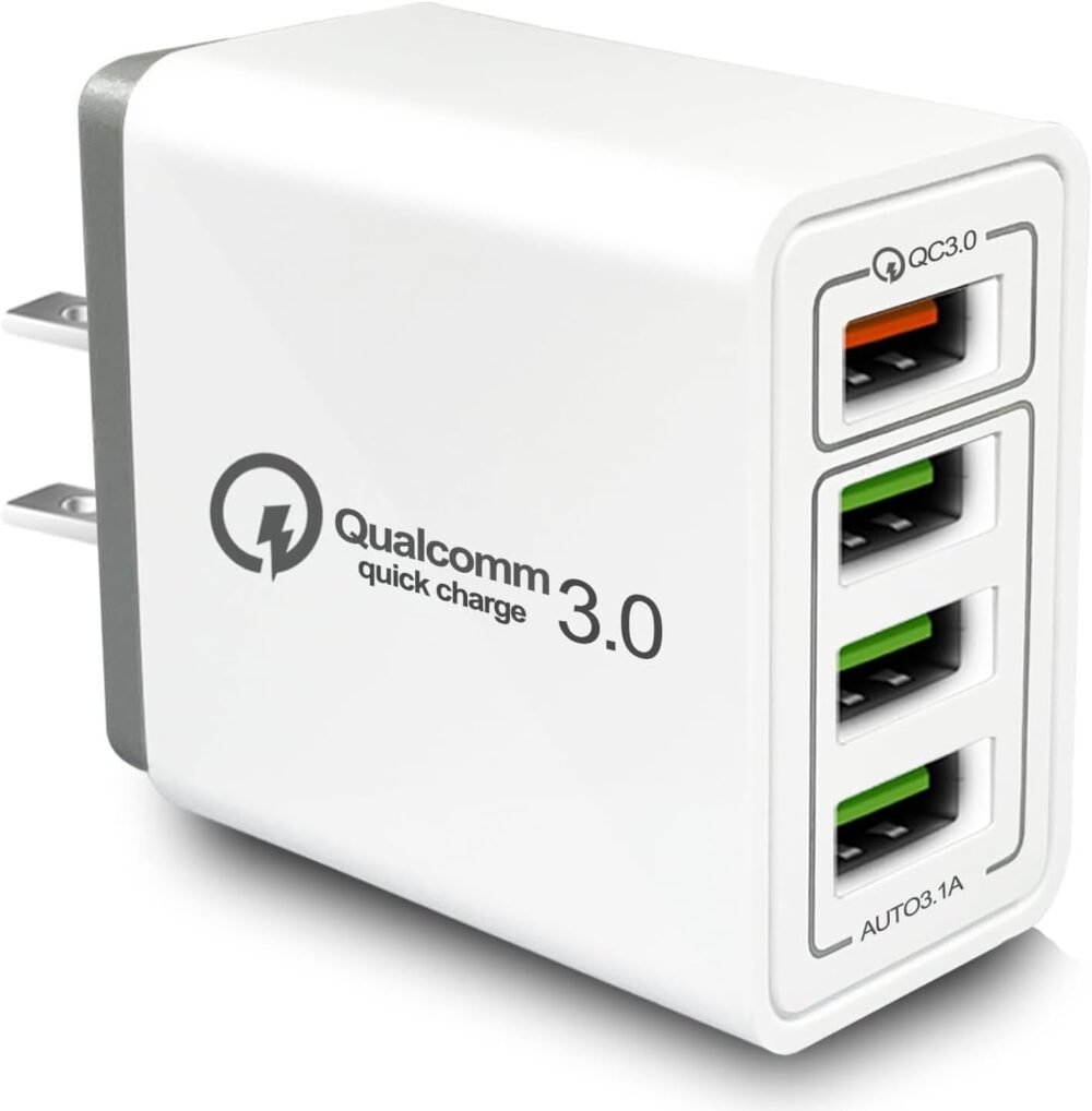 USB Cube Charger Plug,MutiPort USB Adapter Power Plug Charging Station Box. Wall Charger Multiport USB Cube Power Quick Charge 4-Port Fast Charger Block for iPhones,Tablets, Samsun - Image 2