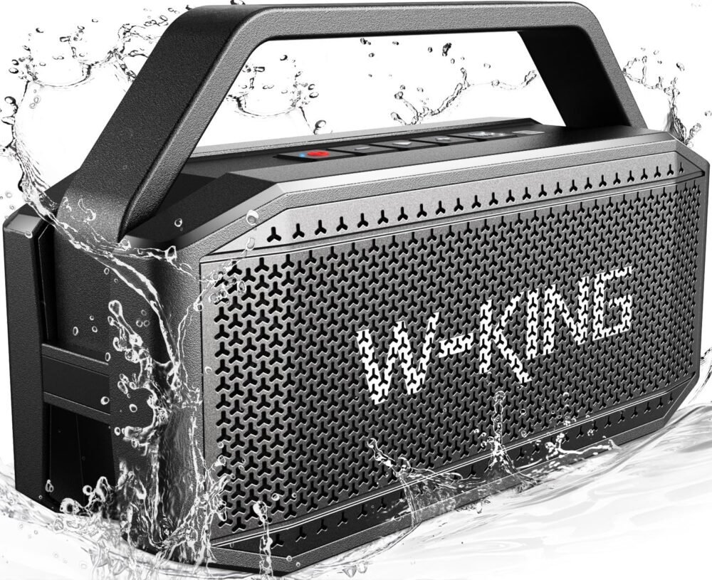 W-KING Portable Speakers Bluetooth Wireless Loud, 100W Max Waterproof Outdoor Bluetooth Speaker Big Party Large Boombox Subwoofer*2, 60W Exlarge All-Round Bass Passive Radiator/40H/PowerBank/TF/AUX/EQ - Image 2