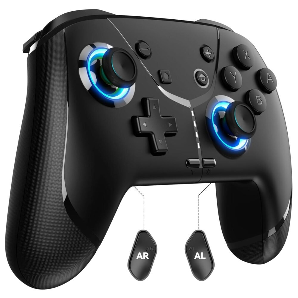 Wireless Switch Controller for Nintendo Switch/Lite/OLED, Bluetooth Game Controller for iPhone/Android/Mobile Phone/PC/Steam/Mac/iPad/TV with Macro/Vibration/Motion Control/Turbo/800mAh Battery - Image 2