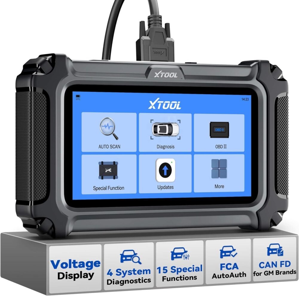 XTOOL D5S OBD2 Scanner - 2025 Code Reader for Cars & Trucks with 15 Reset Functions, Crank Sensor Relearn, FCA AutoAuth, CAN FD for GM, Engine ABS SRS Transmission Car Diagnostic Tool - Image 2