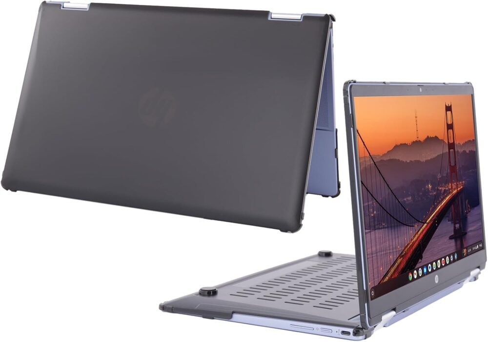 mCover Hard Case ONLY Compatible for 2024~2025 14" HP Chromebook x360 14B-CD0000 Series Laptop Computers (NOT Fitting Any Other HP Chromebook & Windows Notebook PC)- Black - Image 2