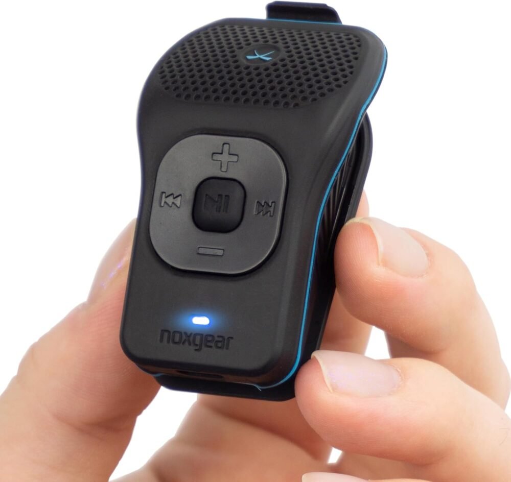 noxgear 39g Wearable Waterproof Bluetooth Speaker - Magnetic Clip-On Wireless Portable Speakers - Up to 15 Hours Battery Life - Clip Speaker with Microphone - Large Tactile Control Buttons - Image 2