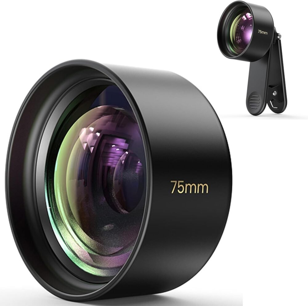 【2025 Upgraded】 75mm Macro Lens for iPhone, Pixel, Samsung Galaxy, OnePlus, Huawei, and Other Phones, Phone Camera Lens Macro Lens Attachment for iPhone, Universal Clip Included - Image 2