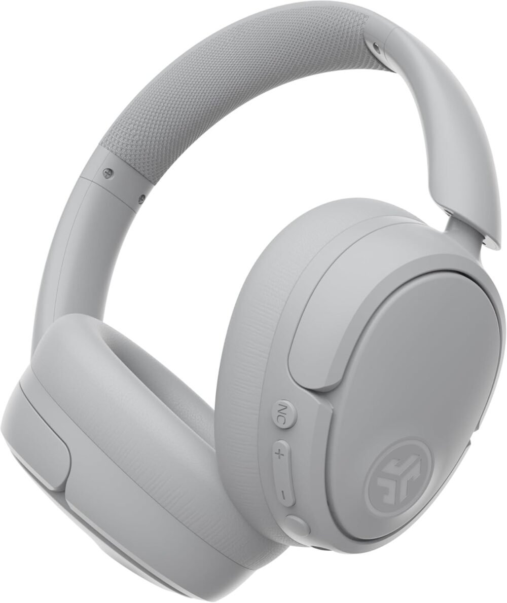 JLab JBuds Lux ANC Wireless Headphones, Cloud White, Hybrid Active Noise Cancelling, Customizable Sound, Spatial Audio Compatible, Premium Over-Ear Bluetooth Headset - Image 8