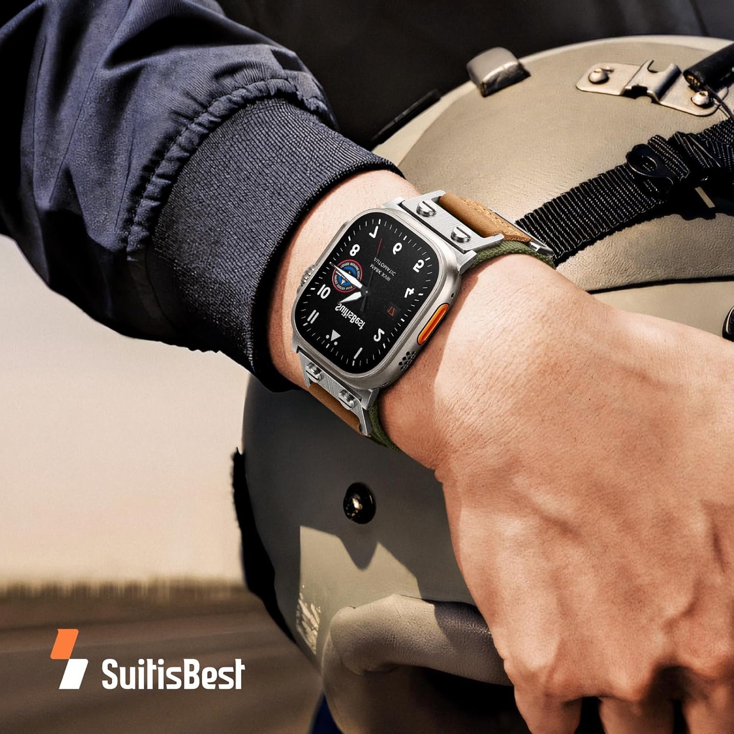 Suitisbest Rugged Bands Compatible for Apple Watch Ultra Band 49mm 46mm 45mm 44mm 42mm(Series 3), 3 Ring Military Nylon Sport Durable Matel Strap for Women Men iWatch Ultra 10 9 8 7 6 5 4 3 SE - Image 7