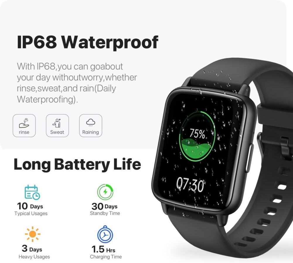 Smart Watches for Men Women with Call - Fitness Trackers with 24-Hour Heart Rate SpO2 Sleep Monitor 120+ Sport Mode iP68 Waterproof Smartwatch Compatible with iPhone Android Phones - Image 7