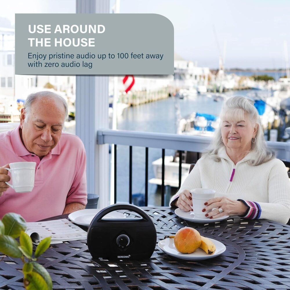 Portable Wireless TV Speakers - Ideal for TV Watching Without The Blaring Volume - Wireless Speakers Designed for Hard of Hearing, Elderly, and Seniors - Image 7