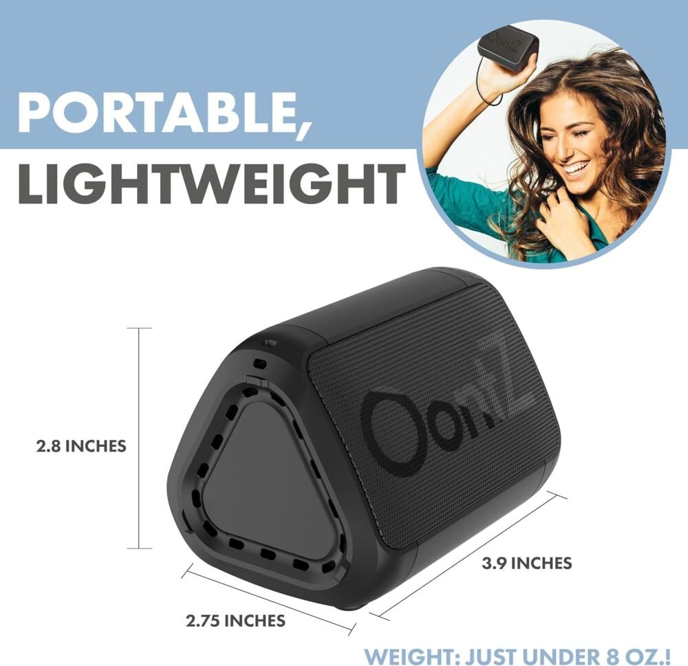 OontZ Solo Bluetooth Speaker - 2 Pack, Surprisingly Loud Volume & Bass, 100 Foot Wireless Range, IPX7, Compact Size Portable Travel Speaker by Cambridge Sound Works (Black) - Image 7